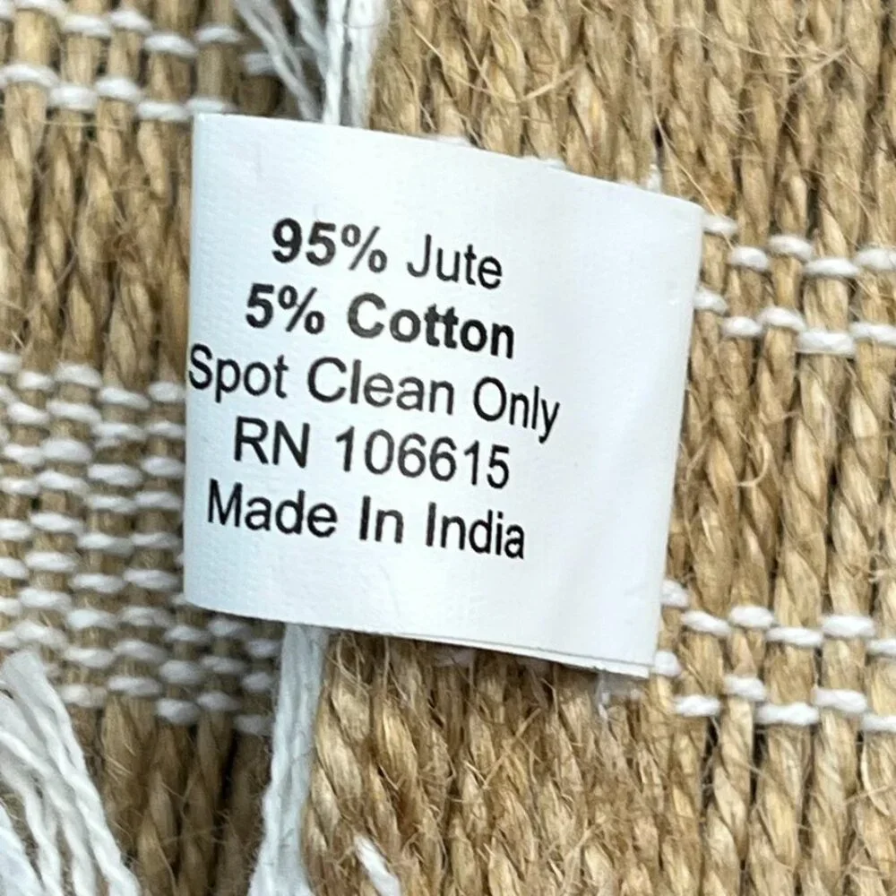 Two’s Company Au Natural Jute Cotton Tassel Placemats Set of 4